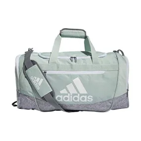 adidas Defender III Medium Duffel Bag, Green Tint/White, One Size