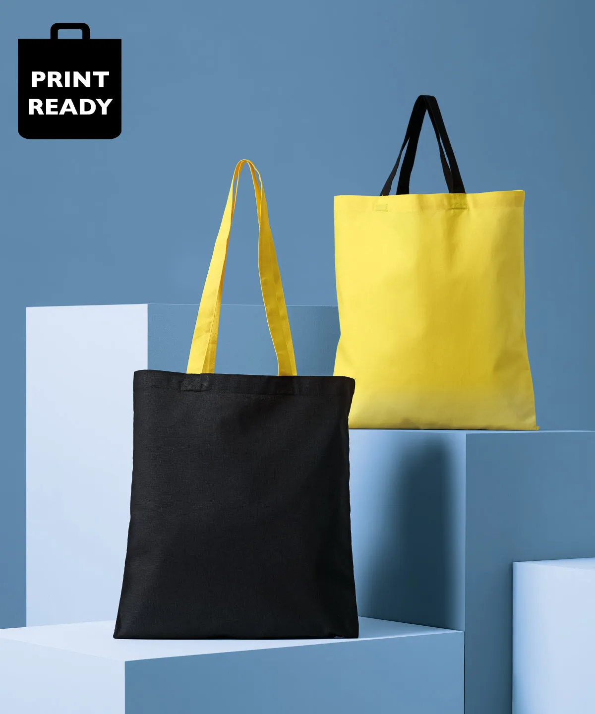 Royal/White - Varsity cotton shopper short handle